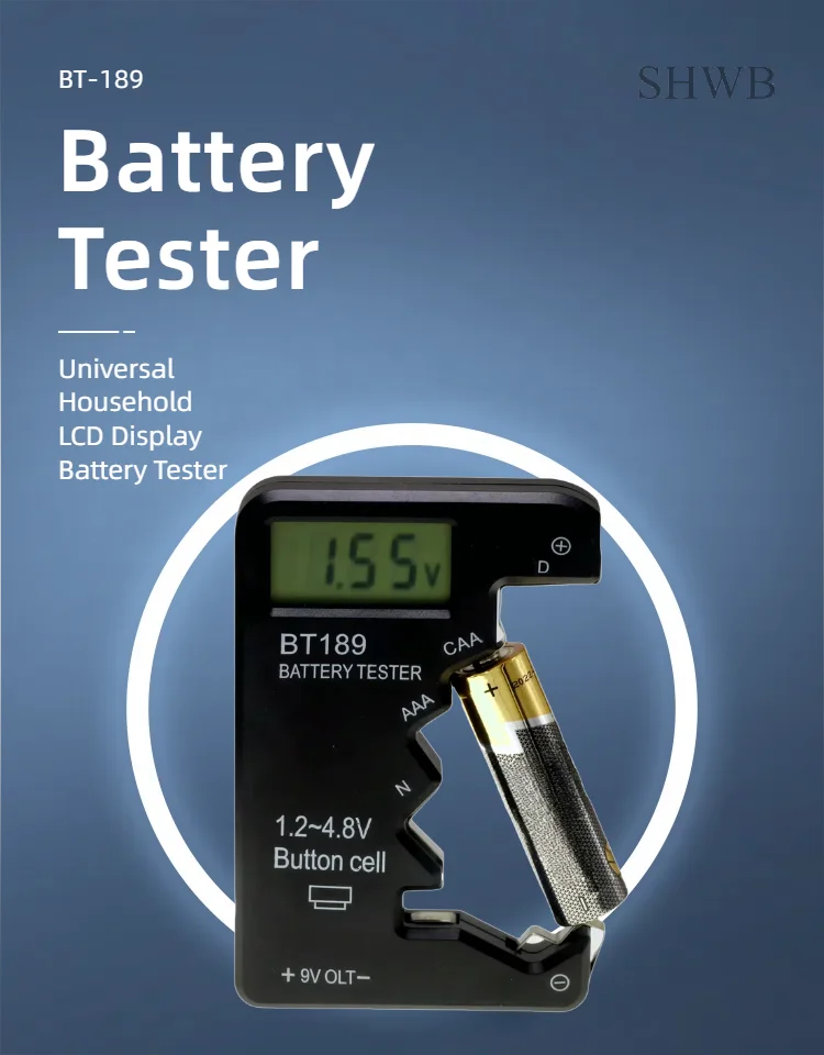 Battery Tester BT189 Ultra-small Battery Tester 9v CAA AAA N D Universal Household LCD Digital Display Battery Tester Battery Tester BT189 Ultra-small Battery Tester 9v CAA AAA N D Universal Household LCD Digital Display Battery Tester