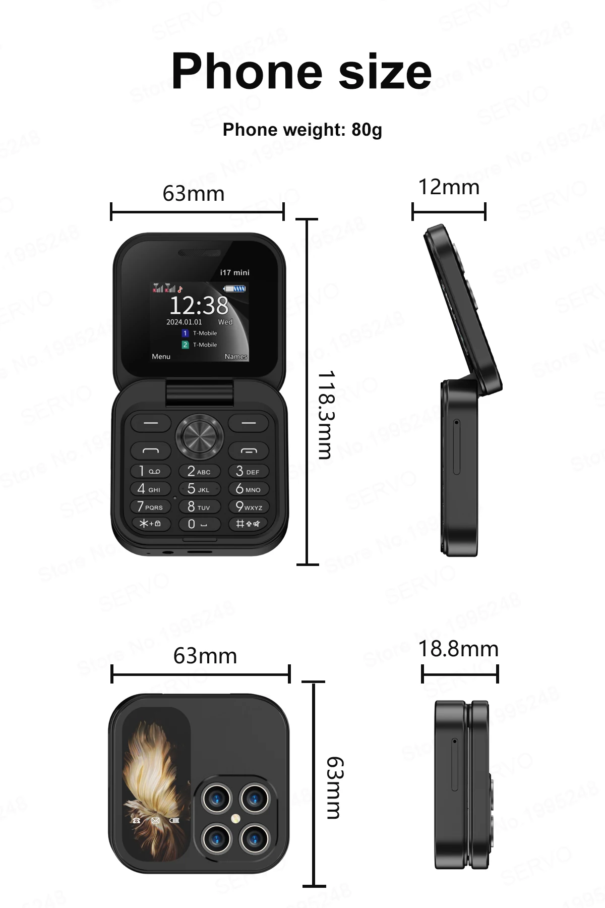 2024 NEW SERVO i17 Mini Dual SIM Small Flip Mobile Phone 2G GSM Speed Dial Magic Voice 1.77-inch Compact Foldable Celular Phones 2024 NEW SERVO i17 Mini Dual SIM Small Flip Mobile Phone 2G GSM Speed Dial Magic Voice 1.77-inch Compact Foldable Celular Phones
