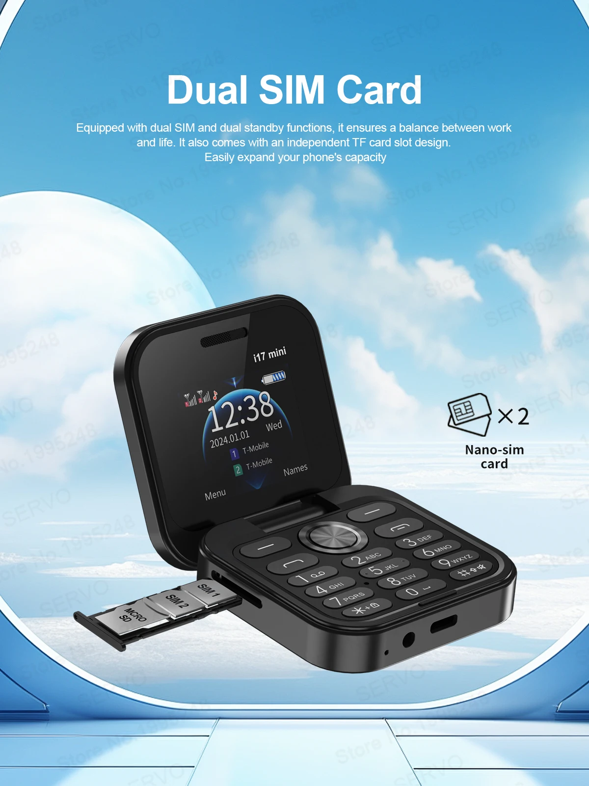 2024 NEW SERVO i17 Mini Dual SIM Small Flip Mobile Phone 2G GSM Speed Dial Magic Voice 1.77-inch Compact Foldable Celular Phones 2024 NEW SERVO i17 Mini Dual SIM Small Flip Mobile Phone 2G GSM Speed Dial Magic Voice 1.77-inch Compact Foldable Celular Phones