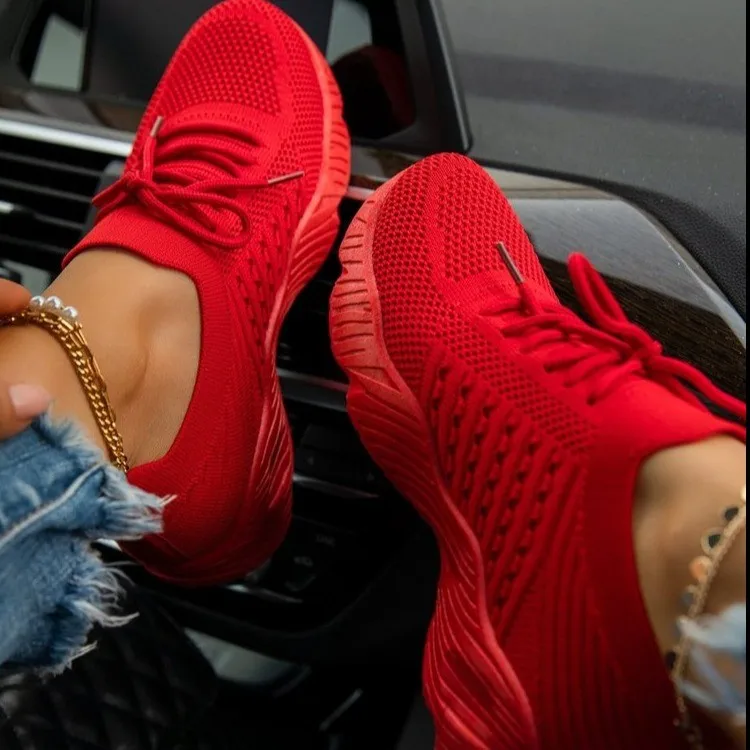 Women Sneakers Casual Shoes Comfortable Mesh Lace-Up Ladies Sport Shoes Wedges Chunky Women's Vulcanized Shoes Females Sneakers Women Sneakers Casual Shoes Comfortable Mesh Lace-Up Ladies Sport Shoes Wedges Chunky Women's Vulcanized Shoes Females Sneakers
