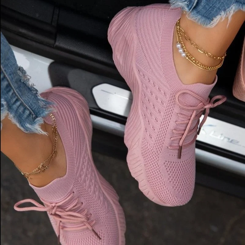 Women Sneakers Casual Shoes Comfortable Mesh Lace-Up Ladies Sport Shoes Wedges Chunky Women's Vulcanized Shoes Females Sneakers Women Sneakers Casual Shoes Comfortable Mesh Lace-Up Ladies Sport Shoes Wedges Chunky Women's Vulcanized Shoes Females Sneakers