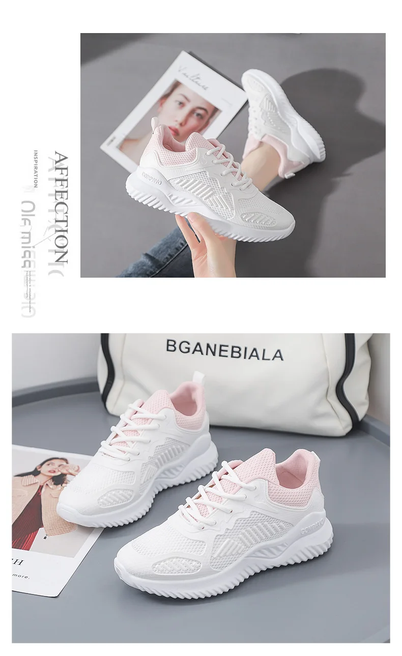 New sports women's shoes coconut running shoes wild breathable single net shoes women fashion trend New sports women's shoes coconut running shoes wild breathable single net shoes women fashion trend