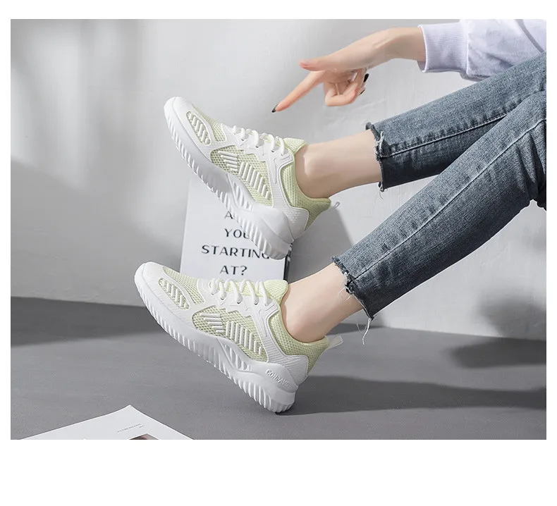 New sports women's shoes coconut running shoes wild breathable single net shoes women fashion trend New sports women's shoes coconut running shoes wild breathable single net shoes women fashion trend