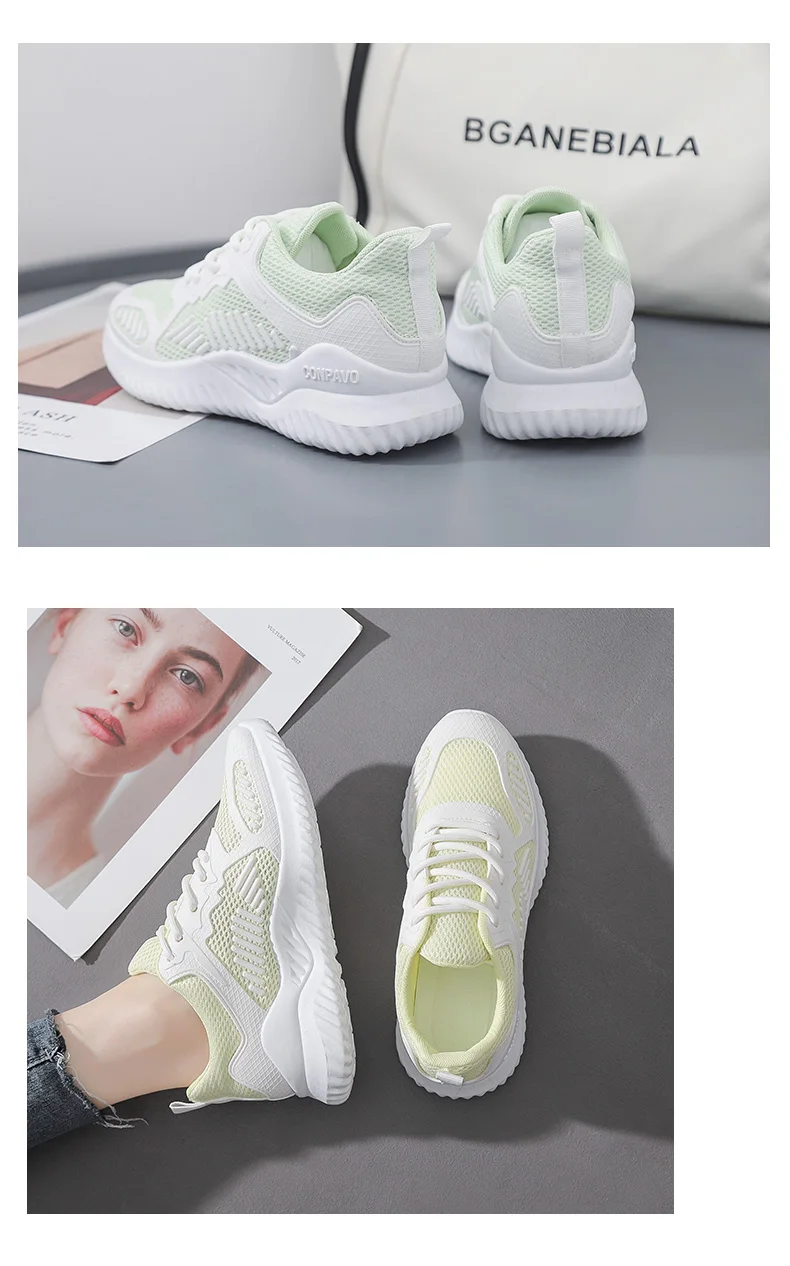 New sports women's shoes coconut running shoes wild breathable single net shoes women fashion trend New sports women's shoes coconut running shoes wild breathable single net shoes women fashion trend