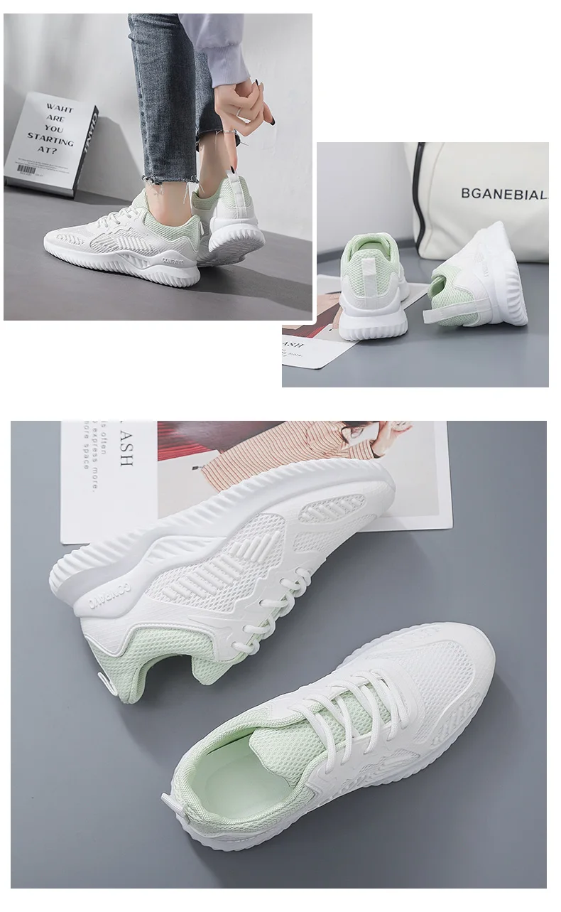 New sports women's shoes coconut running shoes wild breathable single net shoes women fashion trend New sports women's shoes coconut running shoes wild breathable single net shoes women fashion trend