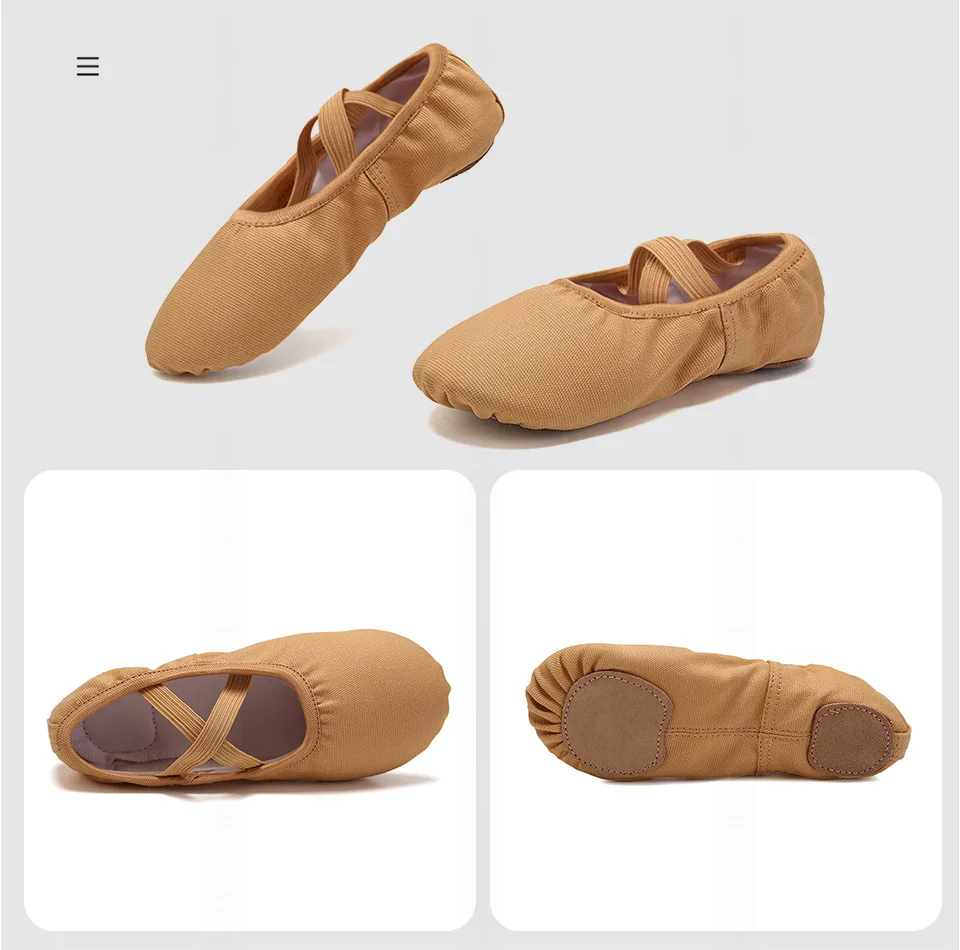 Ballet Shoes Girls Canvas Flats Ballet Dancing Slippers Dance Shoes For Adult Women Kids Yoga Classic Split-Sole Soft Leather Ballet Shoes Girls Canvas Flats Ballet Dancing Slippers Dance Shoes For Adult Women Kids Yoga Classic Split-Sole Soft Leather