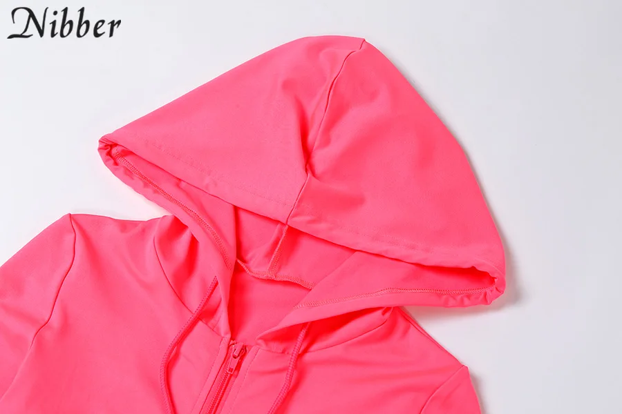 Nibber Sporty Casual Long Sleeve Hooded Zipper Solid two pieces set women Autumn Workout Skinny Top And Pants Matching Set mujer Nibber Sporty Casual Long Sleeve Hooded Zipper Solid two pieces set women Autumn Workout Skinny Top And Pants Matching Set mujer