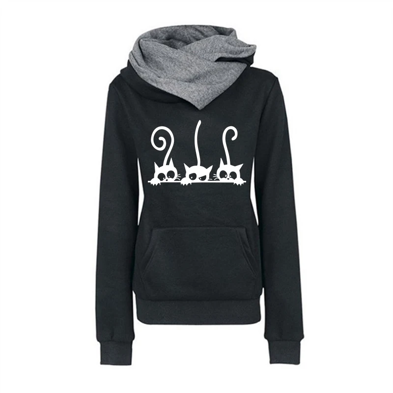 Womens Cute Cat Printing Hooded Outfits High Quality Casual Versatile Sweatshirt Sweatpant Jogging Fitness Hot Sales Tracksuit Womens Cute Cat Printing Hooded Outfits High Quality Casual Versatile Sweatshirt Sweatpant Jogging Fitness Hot Sales Tracksuit