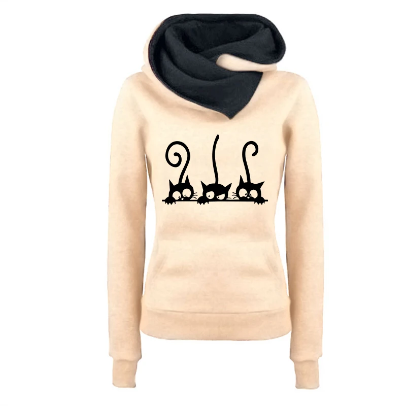 Womens Cute Cat Printing Hooded Outfits High Quality Casual Versatile Sweatshirt Sweatpant Jogging Fitness Hot Sales Tracksuit Womens Cute Cat Printing Hooded Outfits High Quality Casual Versatile Sweatshirt Sweatpant Jogging Fitness Hot Sales Tracksuit