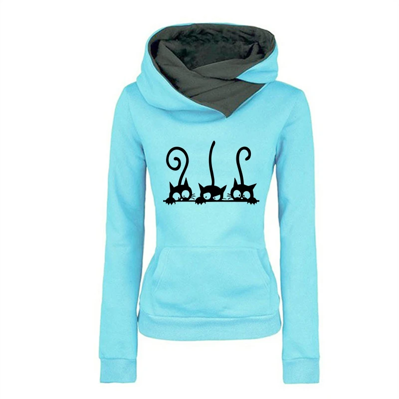 Womens Cute Cat Printing Hooded Outfits High Quality Casual Versatile Sweatshirt Sweatpant Jogging Fitness Hot Sales Tracksuit Womens Cute Cat Printing Hooded Outfits High Quality Casual Versatile Sweatshirt Sweatpant Jogging Fitness Hot Sales Tracksuit