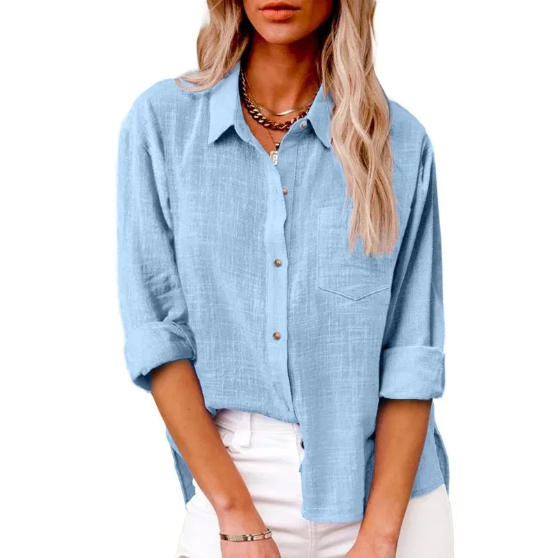 Cotton Linen Long Sleeve Shirts for Women Clothing Y2k Tops Vintage Fashion Clothes Tshirt Elegant Casual Tees Streetwear Cotton Linen Long Sleeve Shirts for Women Clothing Y2k Tops Vintage Fashion Clothes Tshirt Elegant Casual Tees Streetwear