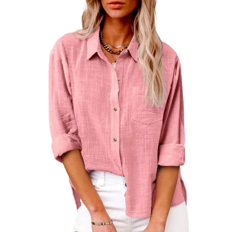 Cotton Linen Long Sleeve Shirts for Women Clothing Y2k Tops Vintage Fashion Clothes Tshirt Elegant Casual Tees Streetwear Cotton Linen Long Sleeve Shirts for Women Clothing Y2k Tops Vintage Fashion Clothes Tshirt Elegant Casual Tees Streetwear