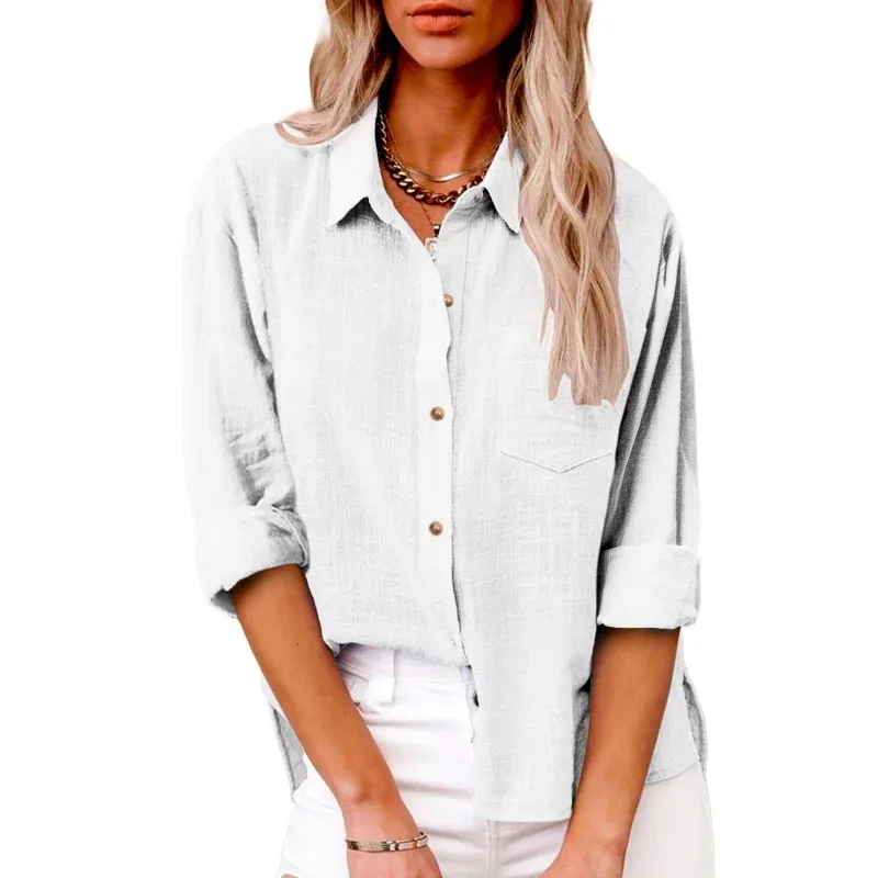 Cotton Linen Long Sleeve Shirts for Women Clothing Y2k Tops Vintage Fashion Clothes Tshirt Elegant Casual Tees Streetwear Cotton Linen Long Sleeve Shirts for Women Clothing Y2k Tops Vintage Fashion Clothes Tshirt Elegant Casual Tees Streetwear