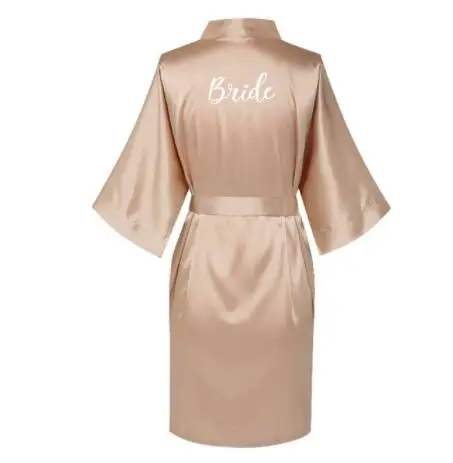 Satin Silk Robes Plus Size Wedding BathRobe Bride Bridesmaid Dress Gown Women Clothing Sleepwear Maid of Honor Rose Gold Satin Silk Robes Plus Size Wedding BathRobe Bride Bridesmaid Dress Gown Women Clothing Sleepwear Maid of Honor Rose Gold