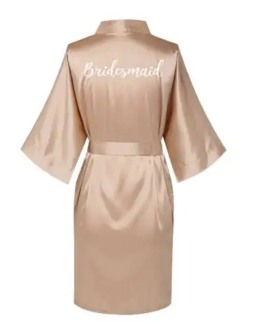 Satin Silk Robes Plus Size Wedding BathRobe Bride Bridesmaid Dress Gown Women Clothing Sleepwear Maid of Honor Rose Gold Satin Silk Robes Plus Size Wedding BathRobe Bride Bridesmaid Dress Gown Women Clothing Sleepwear Maid of Honor Rose Gold