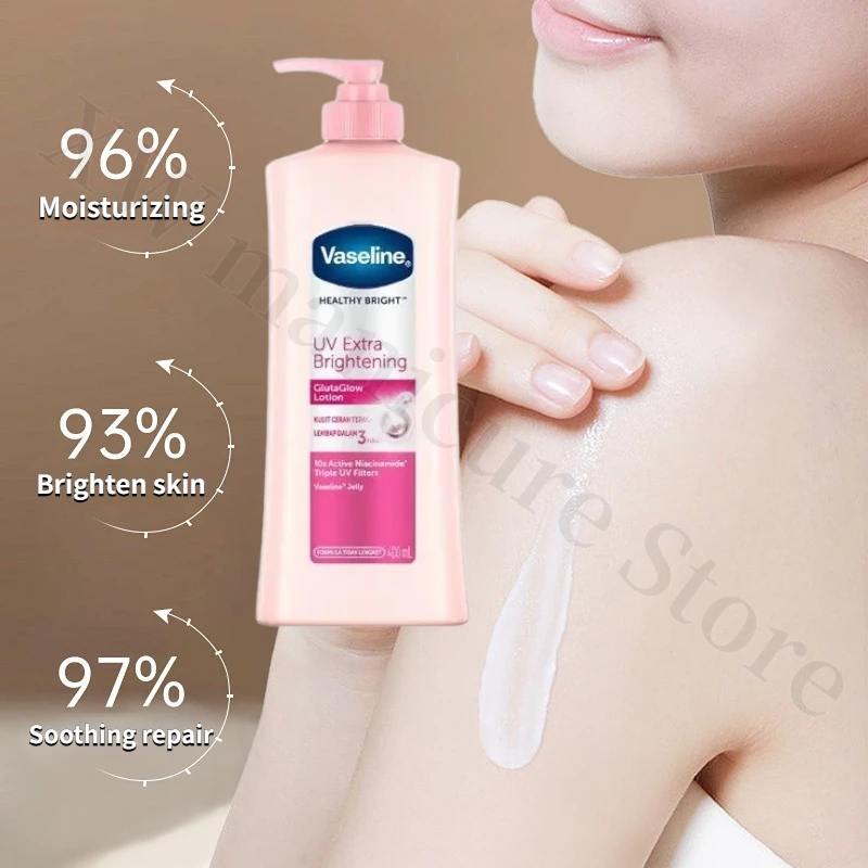 Vaseline Niacinamide Body Lotion Relieves Dry and Dehydrated Skin Exfoliates and Brightens Skin Tone Hydrating Body Lotion Vaseline Niacinamide Body Lotion Relieves Dry and Dehydrated Skin Exfoliates and Brightens Skin Tone Hydrating Body Lotion