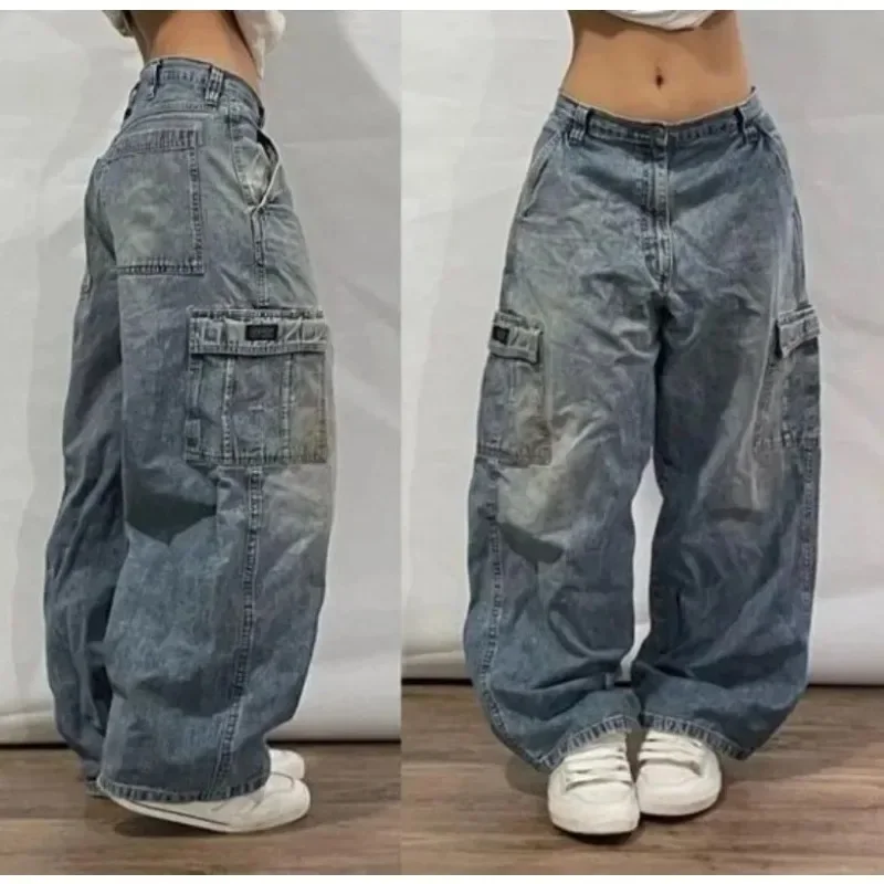 American Retro Cleanfit Fashion Print Baggy Jeans Women's Y2K Popular Casual Joker Gothic High Waist Wide-Leg pants Street Wear American Retro Cleanfit Fashion Print Baggy Jeans Women's Y2K Popular Casual Joker Gothic High Waist Wide-Leg pants Street Wear