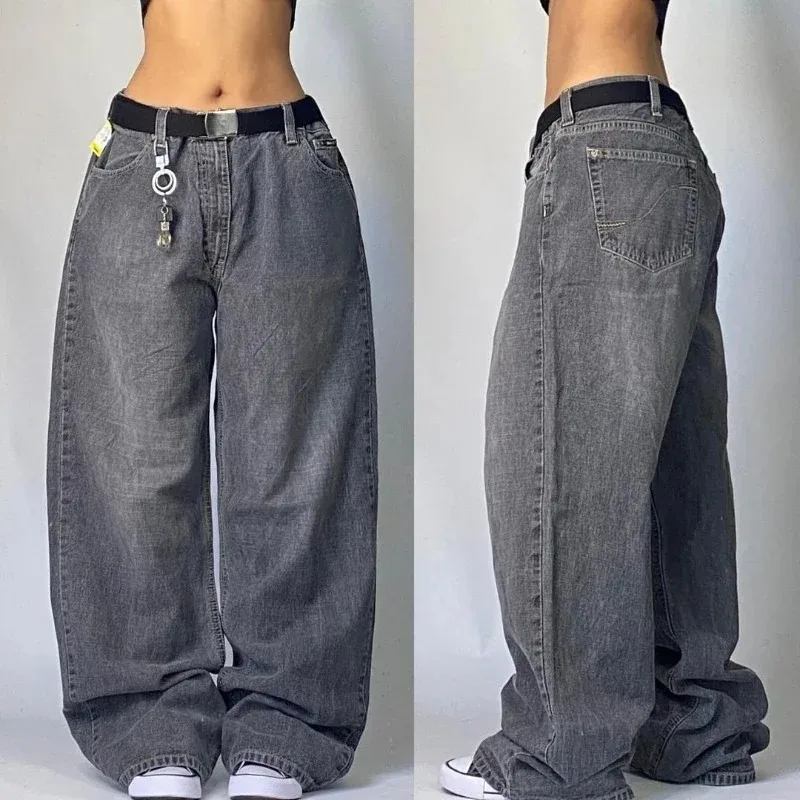 Streetwear Fashion New Multi-pocket Washed Baggy Jeans Men And Women Y2K Hip-hop Harajuku Casual Gothic High Waist Wide Trouser Streetwear Fashion New Multi-pocket Washed Baggy Jeans Men And Women Y2K Hip-hop Harajuku Casual Gothic High Waist Wide Trouser