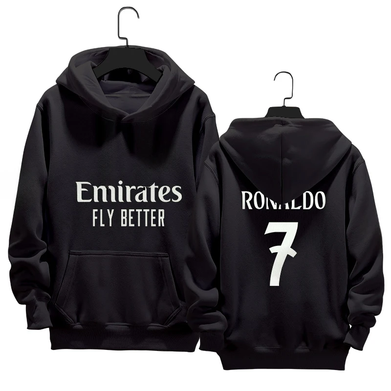 New Men Pure Cotton Hoodie Children's Adult Autumn/Winter Street Fashion Top 24/25 Madrid No.9 Long Sleeve Sports Leisure Shirt New Men Pure Cotton Hoodie Children's Adult Autumn/Winter Street Fashion Top 24/25 Madrid No.9 Long Sleeve Sports Leisure Shirt