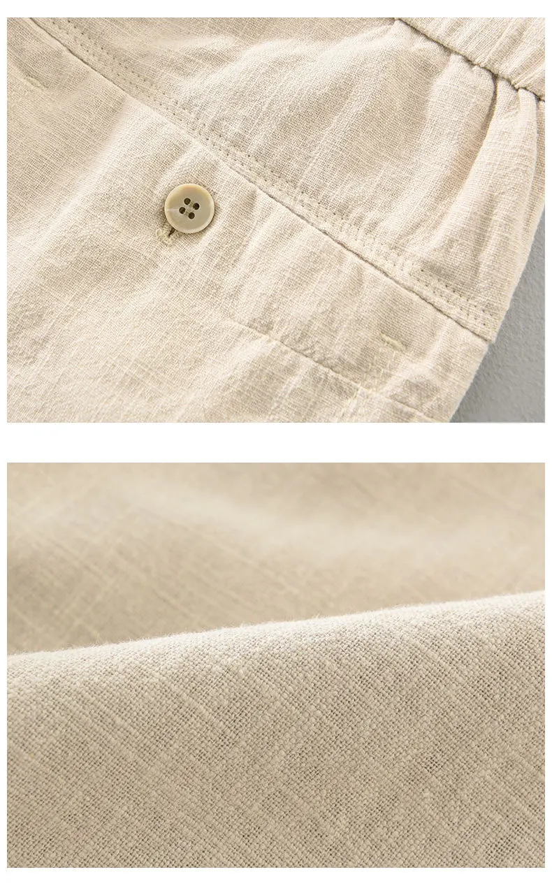 Ankle Length Linen Pants Casual Harem Pants Men Clothing Pleated Vintage Breathable White Brown Khaki Trousers For Man Summer Ankle Length Linen Pants Casual Harem Pants Men Clothing Pleated Vintage Breathable White Brown Khaki Trousers For Man Summer
