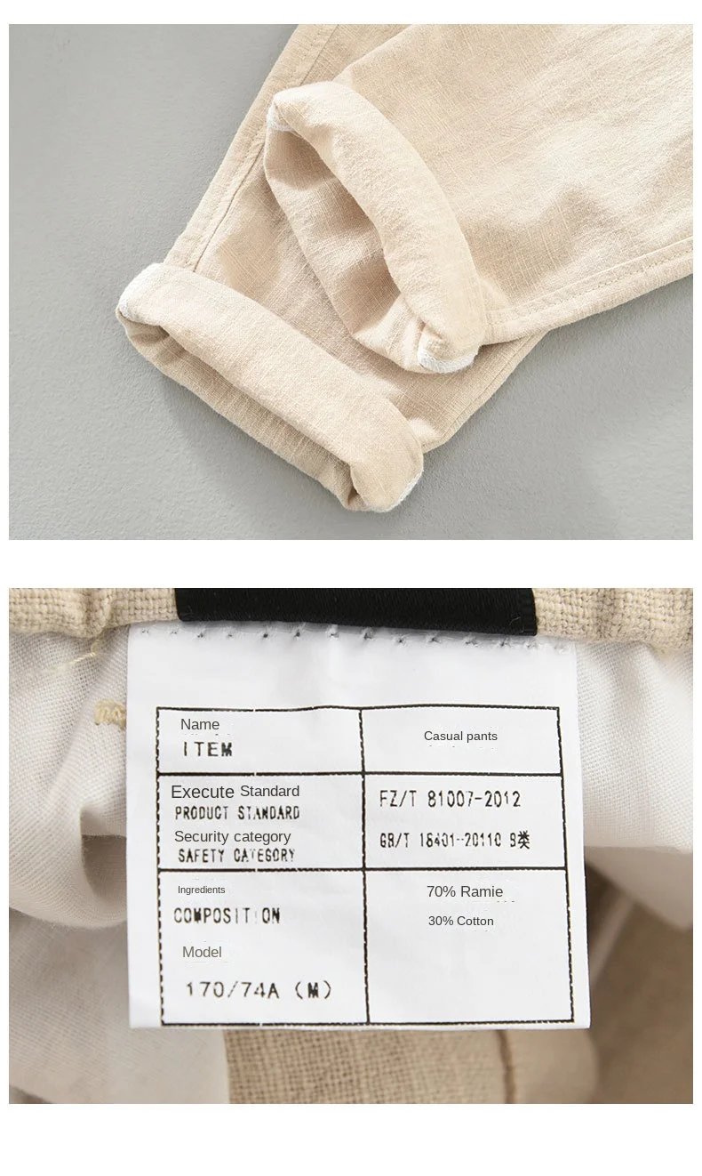 Ankle Length Linen Pants Casual Harem Pants Men Clothing Pleated Vintage Breathable White Brown Khaki Trousers For Man Summer Ankle Length Linen Pants Casual Harem Pants Men Clothing Pleated Vintage Breathable White Brown Khaki Trousers For Man Summer