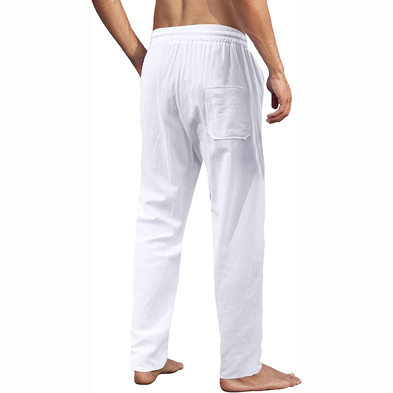 New Men's Cotton Linen Pants Loose Autum Casual Pants Male Breathable Solid Color Drawstring Jogger Yoga Long Trousers New Men's Cotton Linen Pants Loose Autum Casual Pants Male Breathable Solid Color Drawstring Jogger Yoga Long Trousers