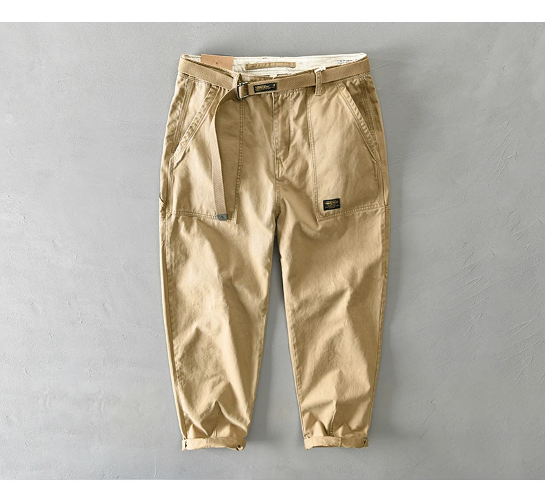 HIQOR Brand Men's 100% Cotton Casual Pants 2025 Loose Trousers For Men Baggy Work Pants Plus Size 38 Cargo Pants Y2k Pants Man HIQOR Brand Men's 100% Cotton Casual Pants 2025 Loose Trousers For Men Baggy Work Pants Plus Size 38 Cargo Pants Y2k Pants Man