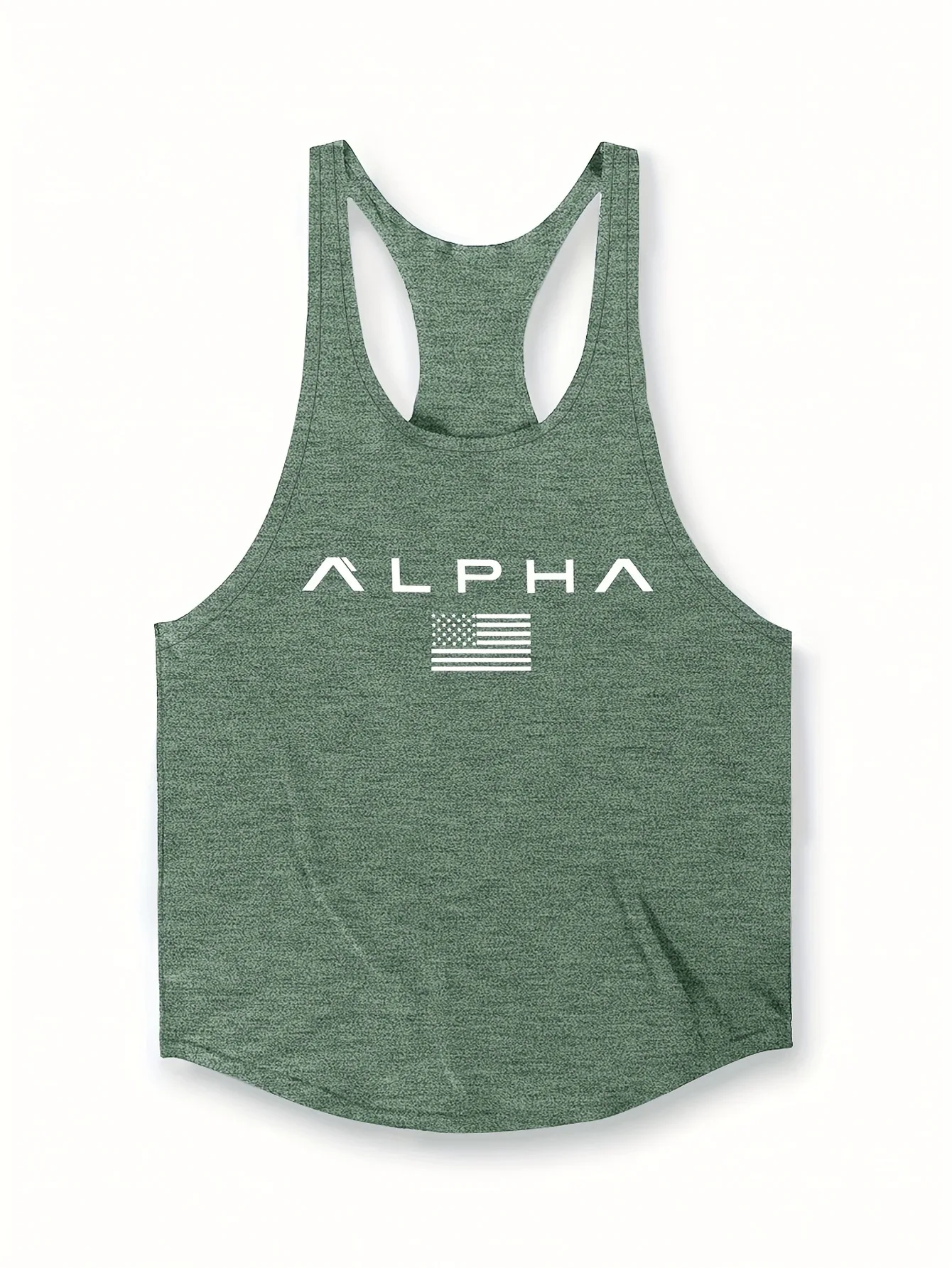 Cross-border European Size Alpha Men's Printed Round-neck Fitness Vest, Undershirt, Muscle Quick-drying Basketball Vest Cross-border European Size Alpha Men's Printed Round-neck Fitness Vest, Undershirt, Muscle Quick-drying Basketball Vest