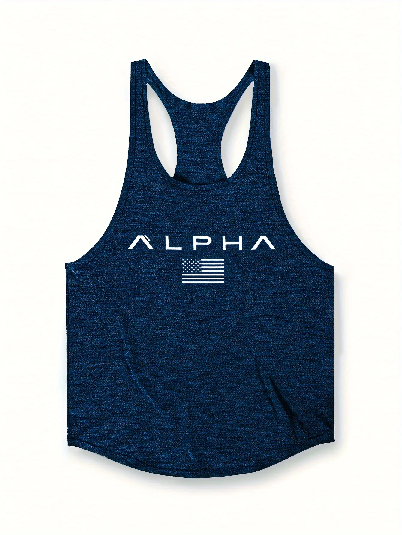 Cross-border European Size Alpha Men's Printed Round-neck Fitness Vest, Undershirt, Muscle Quick-drying Basketball Vest Cross-border European Size Alpha Men's Printed Round-neck Fitness Vest, Undershirt, Muscle Quick-drying Basketball Vest