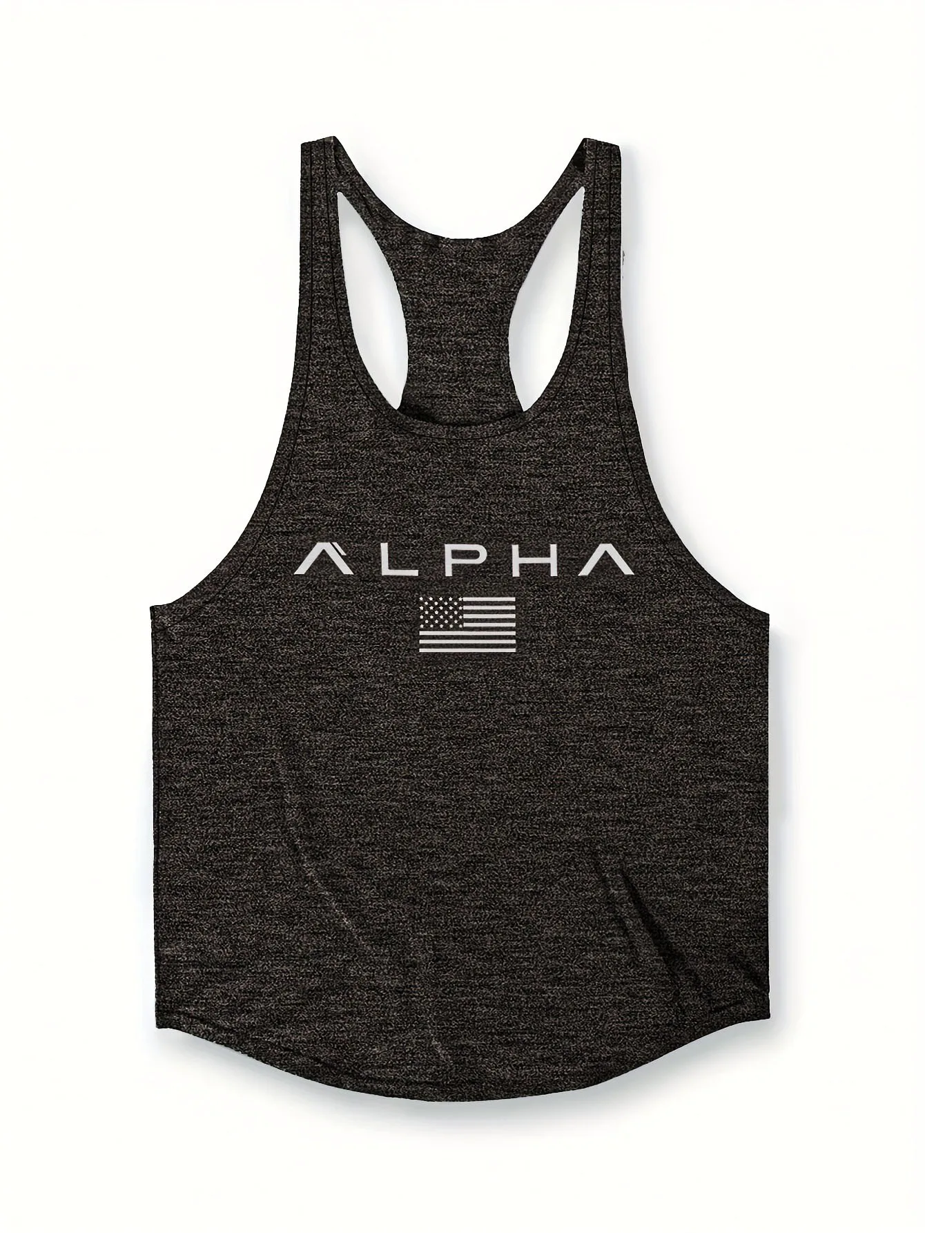 Cross-border European Size Alpha Men's Printed Round-neck Fitness Vest, Undershirt, Muscle Quick-drying Basketball Vest Cross-border European Size Alpha Men's Printed Round-neck Fitness Vest, Undershirt, Muscle Quick-drying Basketball Vest