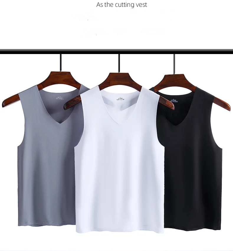 Men's Underwears Undershirts Summer Vest Men Traceless Ice Silk Tank Top Slim Fit Sports Fitness Sleeveless Breathable Singlet Men's Underwears Undershirts Summer Vest Men Traceless Ice Silk Tank Top Slim Fit Sports Fitness Sleeveless Breathable Singlet