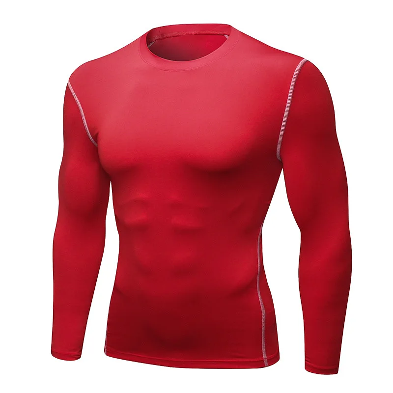 1pcs Men's Long-sleeved Thermal Underwear Male Thin Tight Fitting Fast Dry Elastic Fitness Tops Man Autumn Winter Sprots Wear 1pcs Men's Long-sleeved Thermal Underwear Male Thin Tight Fitting Fast Dry Elastic Fitness Tops Man Autumn Winter Sprots Wear