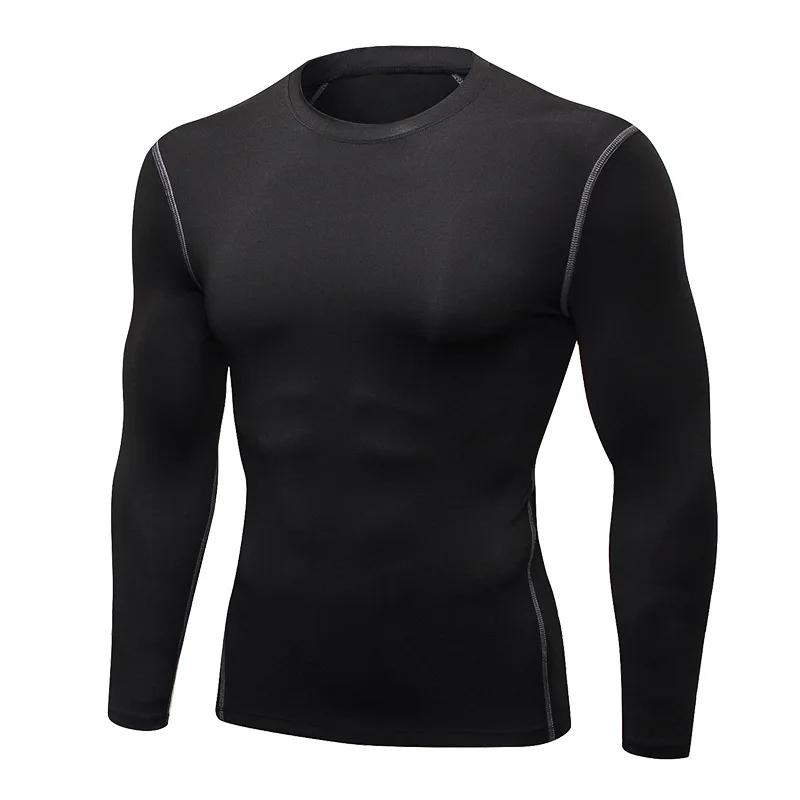 1pcs Men's Long-sleeved Thermal Underwear Male Thin Tight Fitting Fast Dry Elastic Fitness Tops Man Autumn Winter Sprots Wear 1pcs Men's Long-sleeved Thermal Underwear Male Thin Tight Fitting Fast Dry Elastic Fitness Tops Man Autumn Winter Sprots Wear