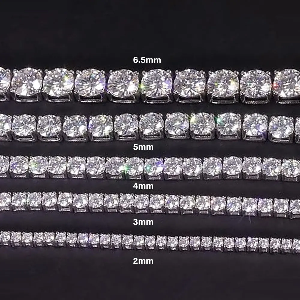KNOBSPIN GRA Certified Moissanite Tennis Necklace 2/3/4/5/6.5mm Solid 925 Sterling Silver Diamond Tennis Necklaces for Women Man KNOBSPIN GRA Certified Moissanite Tennis Necklace 2/3/4/5/6.5mm Solid 925 Sterling Silver Diamond Tennis Necklaces for Women Man