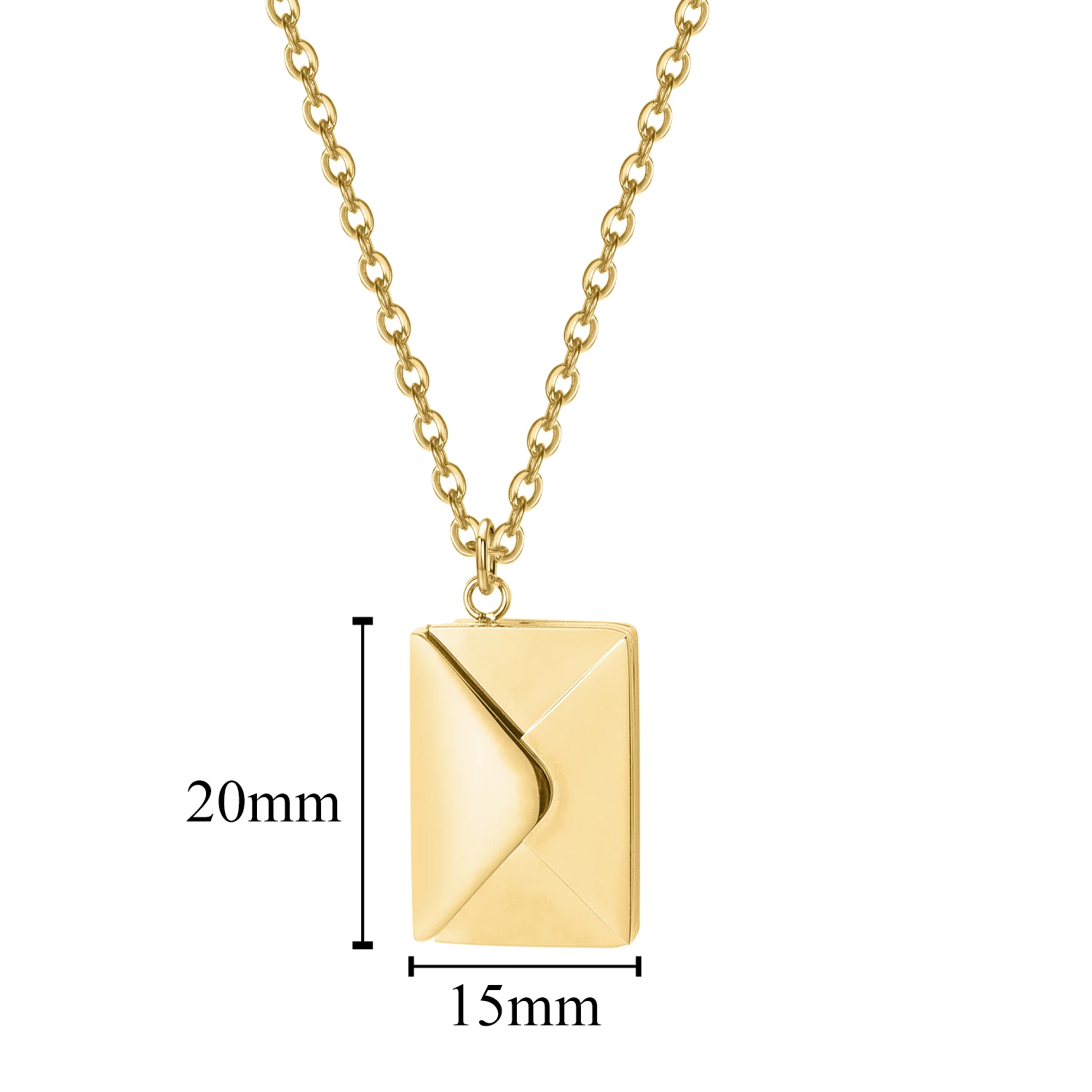 Love Letter Envelope Pendant Necklace Customized Stainless Steel Jewelry Confession Love You for Valentine Day Mother Day Gift Love Letter Envelope Pendant Necklace Customized Stainless Steel Jewelry Confession Love You for Valentine Day Mother Day Gift
