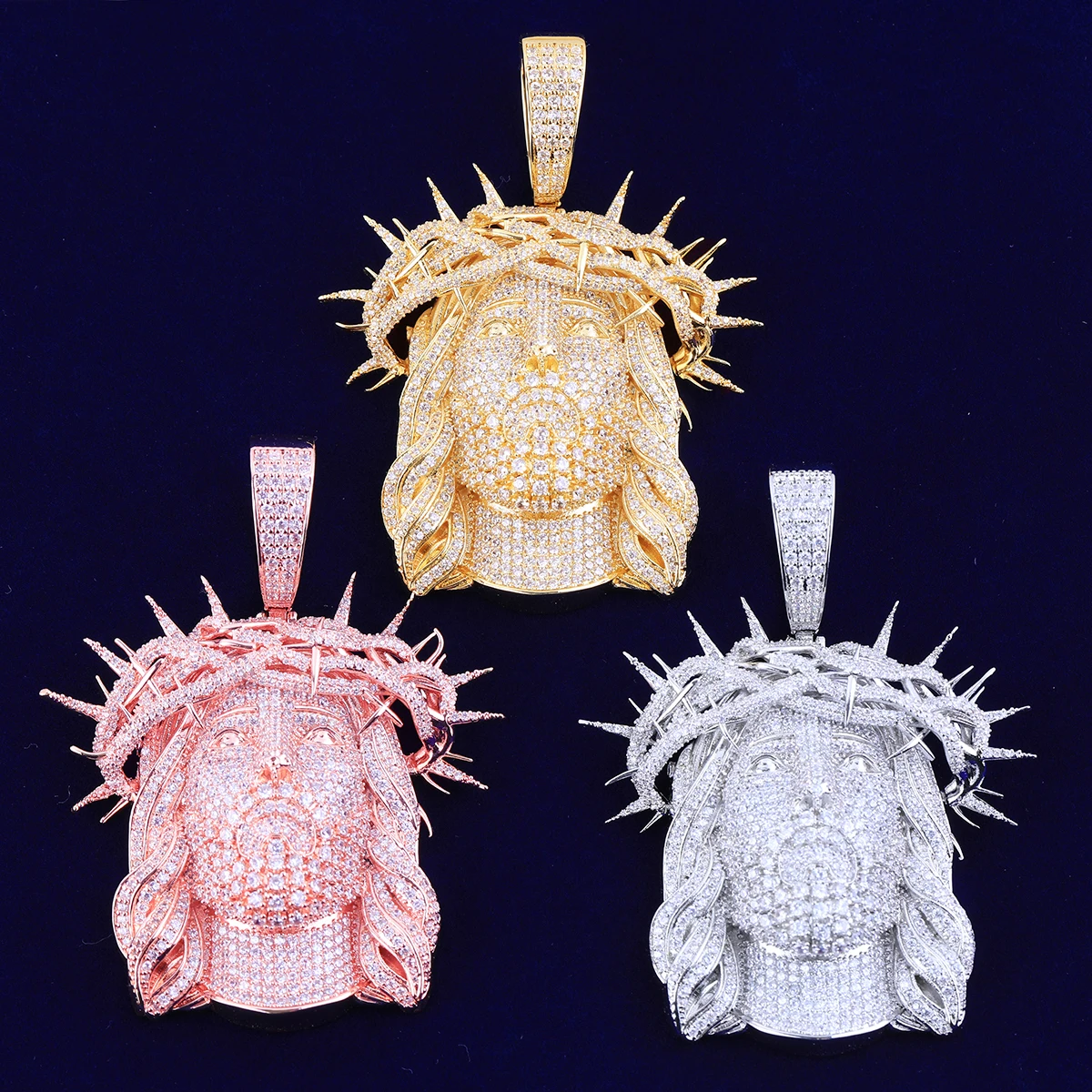 Bubble Letter Iced Out Ratten Jesus Necklace Pendant for Men Prong Setting Cubic Zirocnia Hip Hop Jewelry Bubble Letter Iced Out Ratten Jesus Necklace Pendant for Men Prong Setting Cubic Zirocnia Hip Hop Jewelry