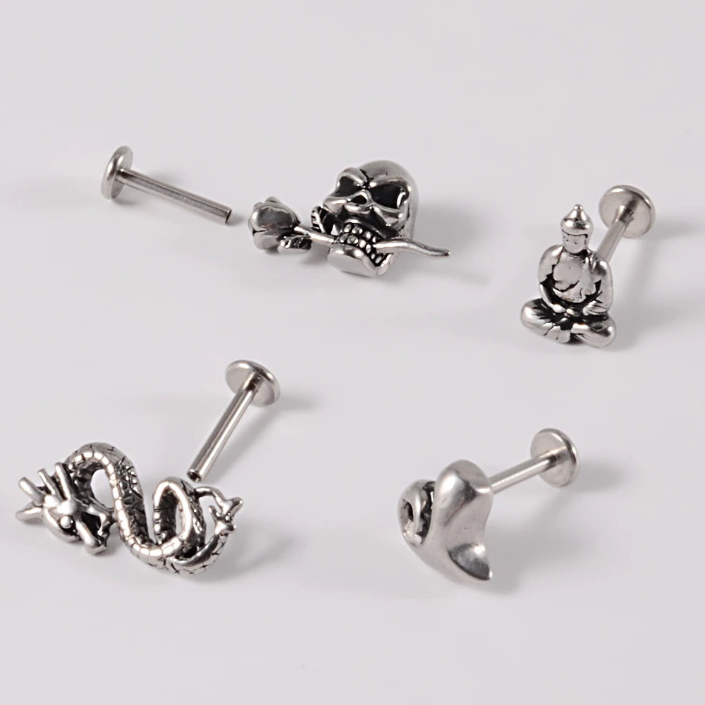 1pcs Surgical Steel Ear Studs Lip Labret Rings Ear Tragus Helix Cartilage Lobe Man Punk Gothic Earrings Body Piercing Jewelry 1pcs Surgical Steel Ear Studs Lip Labret Rings Ear Tragus Helix Cartilage Lobe Man Punk Gothic Earrings Body Piercing Jewelry