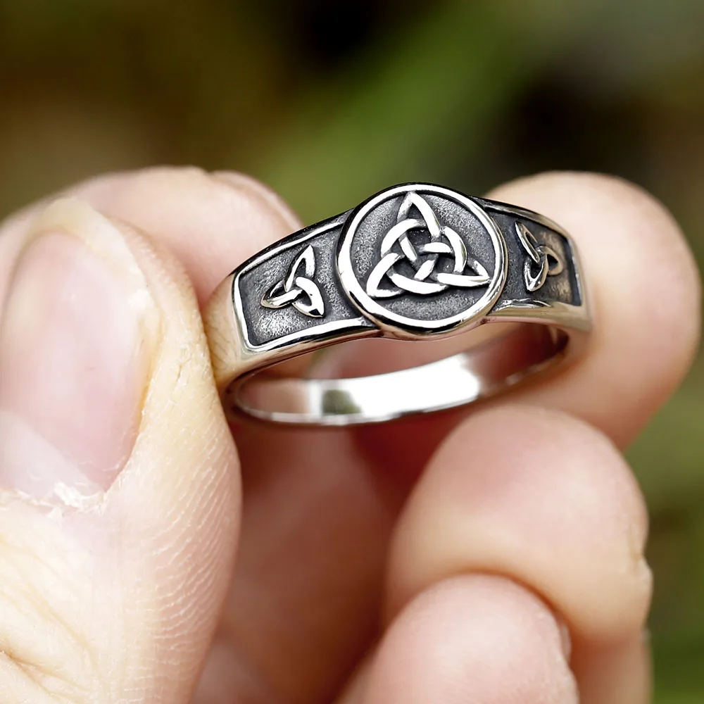 2023 Witch Knot Stainless Steel Ring Wiccan Cross Celtics Knot Women Rings Witchcraft Good Luck Protection Amulet JEWELRY 2023 Witch Knot Stainless Steel Ring Wiccan Cross Celtics Knot Women Rings Witchcraft Good Luck Protection Amulet JEWELRY