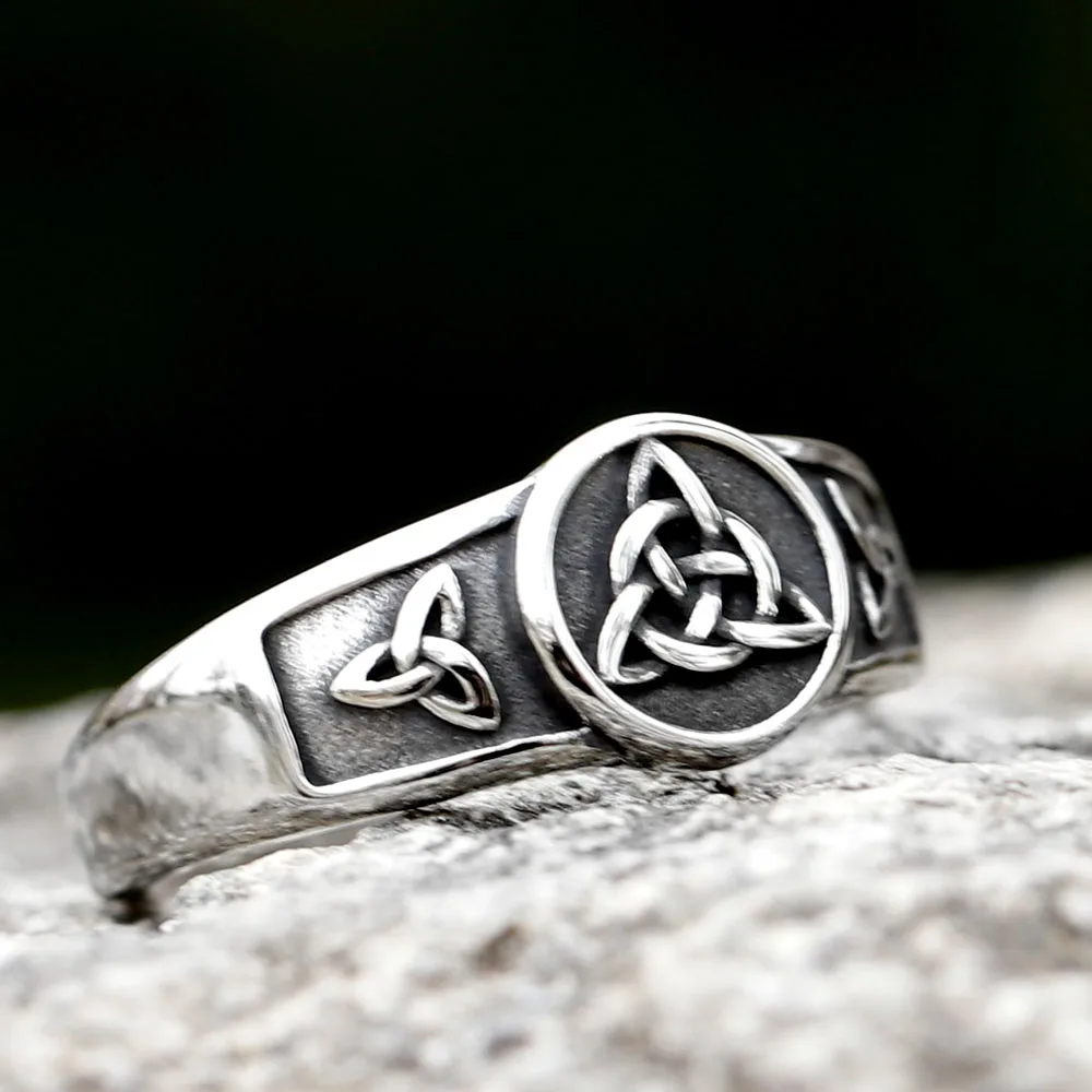 2023 Witch Knot Stainless Steel Ring Wiccan Cross Celtics Knot Women Rings Witchcraft Good Luck Protection Amulet JEWELRY 2023 Witch Knot Stainless Steel Ring Wiccan Cross Celtics Knot Women Rings Witchcraft Good Luck Protection Amulet JEWELRY