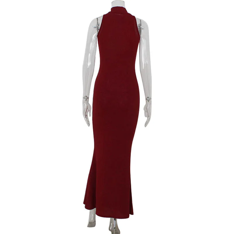 2025 New Women's Elegant Shiny Party Bodycon Robes Sexy Slim Sequins Red Sleeveless Long Dress Fashion Solid Maxi Gown Dresses 2025 New Women's Elegant Shiny Party Bodycon Robes Sexy Slim Sequins Red Sleeveless Long Dress Fashion Solid Maxi Gown Dresses