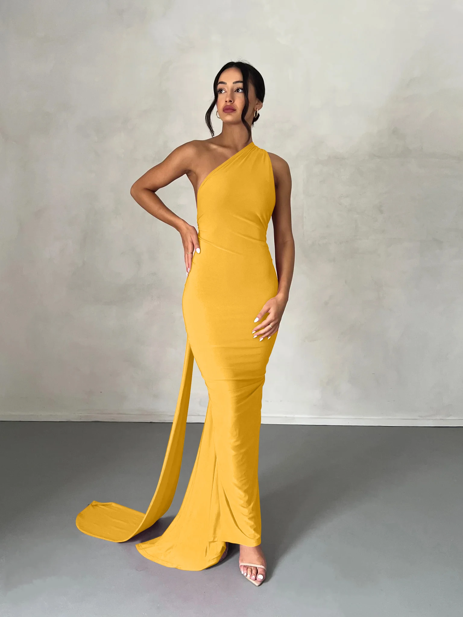 Hugcitar One Shoulder Backless Adjustable Scarf Loop Ruched Sexy Maxi Dress 2025 Women Elegant Y2K Streetwear Festival Outfit Hugcitar One Shoulder Backless Adjustable Scarf Loop Ruched Sexy Maxi Dress 2025 Women Elegant Y2K Streetwear Festival Outfit