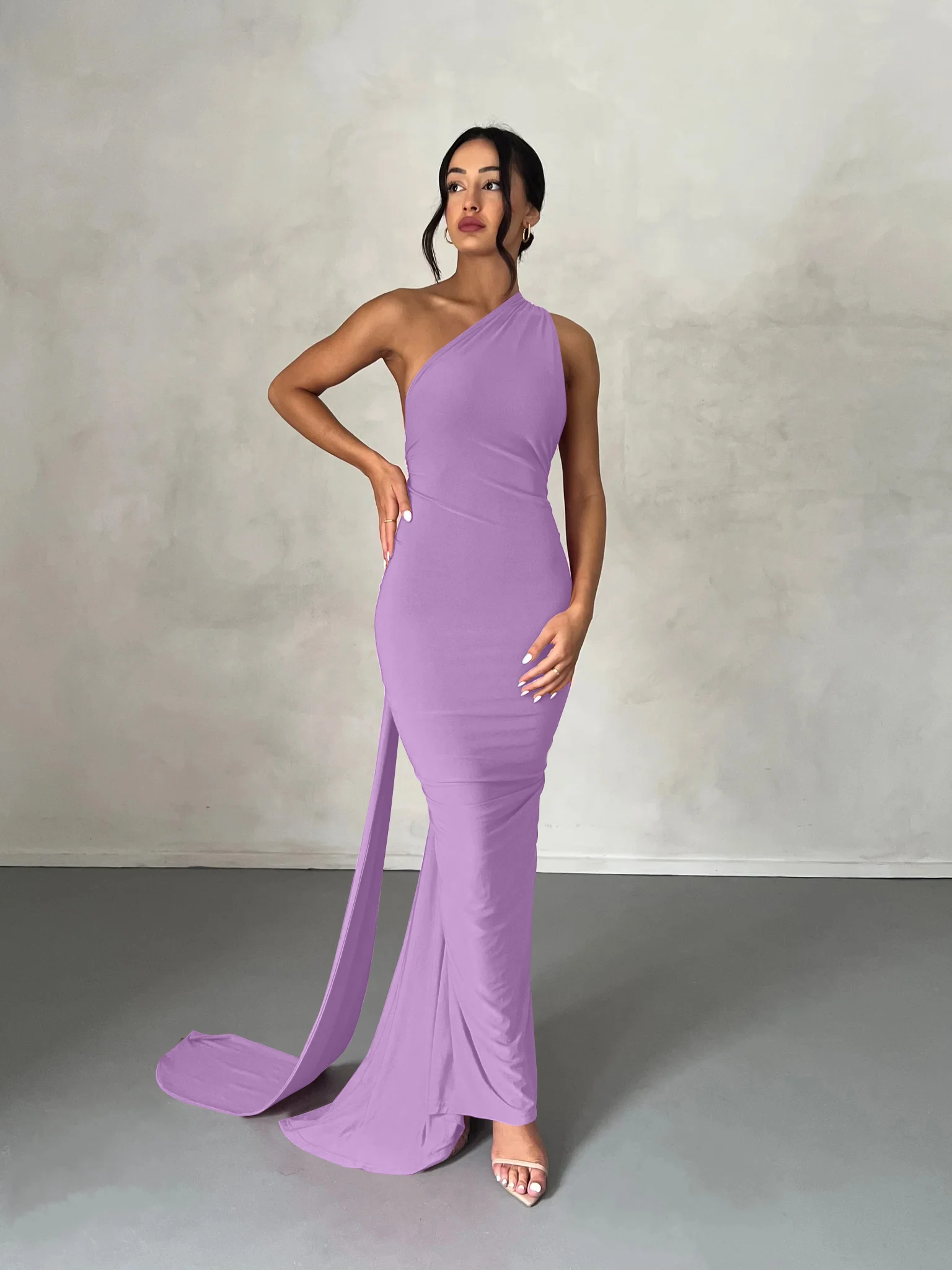 Hugcitar One Shoulder Backless Adjustable Scarf Loop Ruched Sexy Maxi Dress 2025 Women Elegant Y2K Streetwear Festival Outfit Hugcitar One Shoulder Backless Adjustable Scarf Loop Ruched Sexy Maxi Dress 2025 Women Elegant Y2K Streetwear Festival Outfit