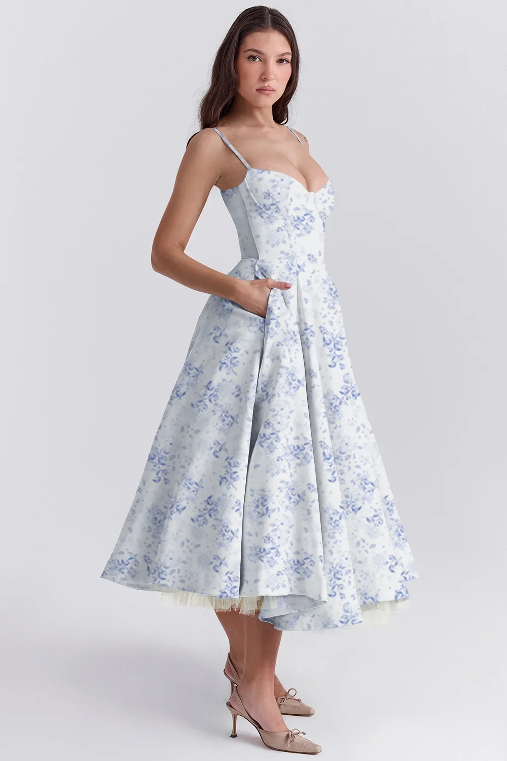 Women Elegant Temperament A-Line Long European And American Dress Princess Dress 2025 New Arrival Women Elegant Temperament A-Line Long European And American Dress Princess Dress 2025 New Arrival