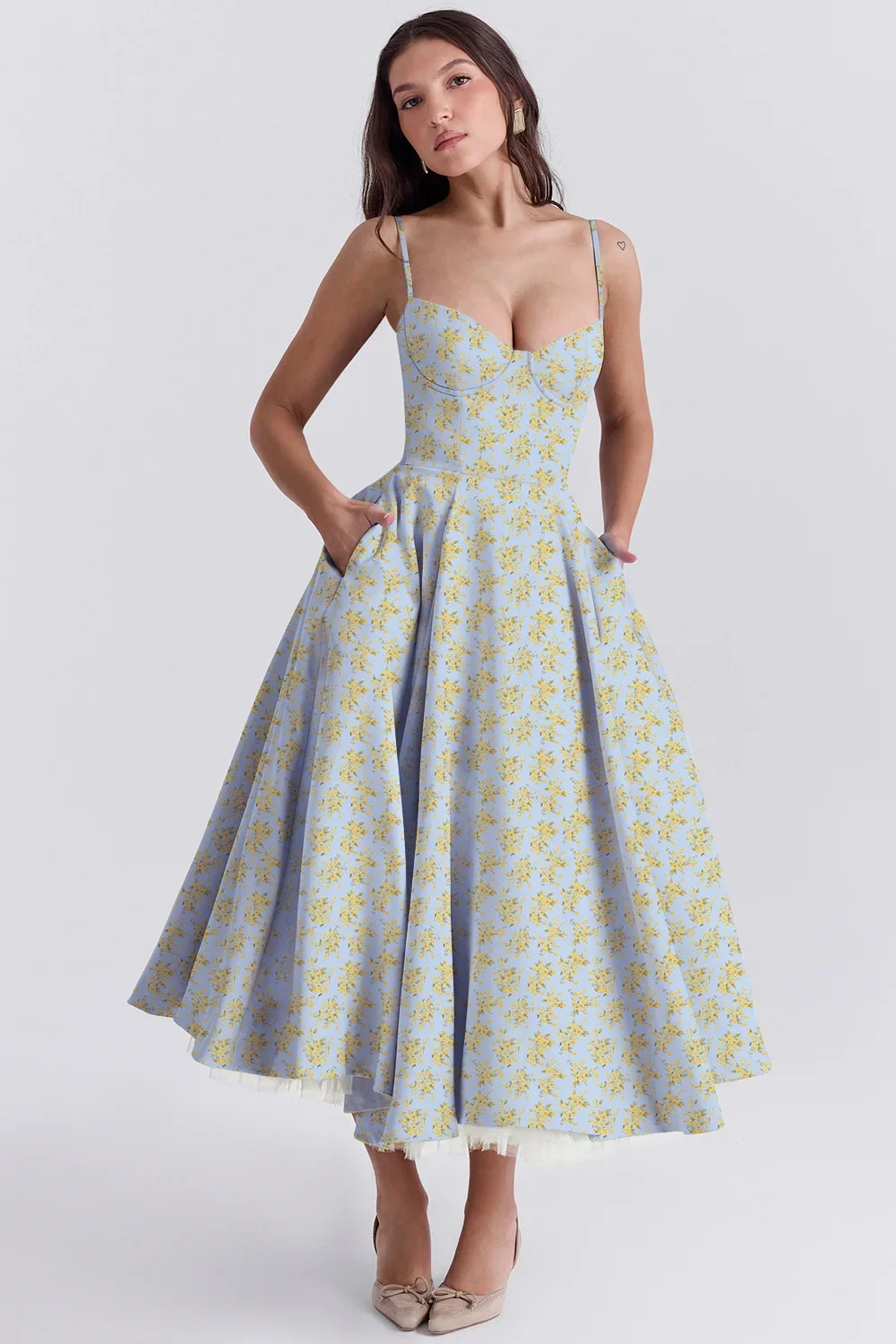 Women Elegant Temperament A-Line Long European And American Dress Princess Dress 2025 New Arrival Women Elegant Temperament A-Line Long European And American Dress Princess Dress 2025 New Arrival