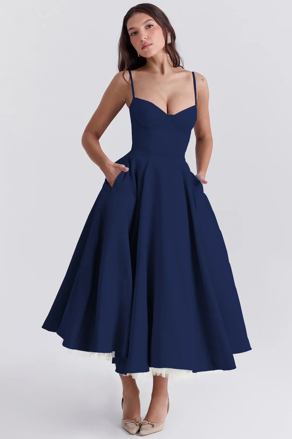 Women Elegant Temperament A-Line Long European And American Dress Princess Dress 2025 New Arrival Women Elegant Temperament A-Line Long European And American Dress Princess Dress 2025 New Arrival