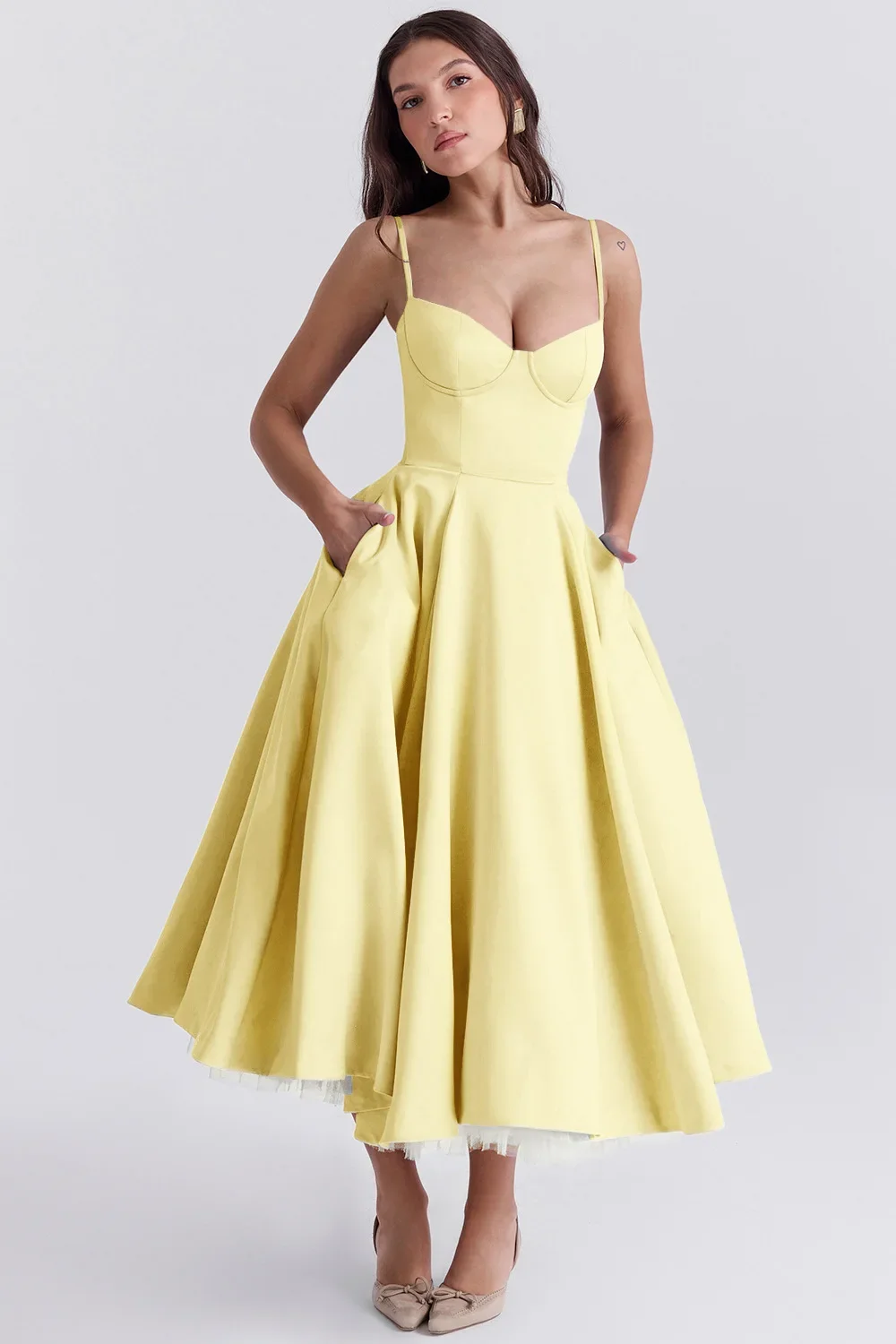 Women Elegant Temperament A-Line Long European And American Dress Princess Dress 2025 New Arrival Women Elegant Temperament A-Line Long European And American Dress Princess Dress 2025 New Arrival