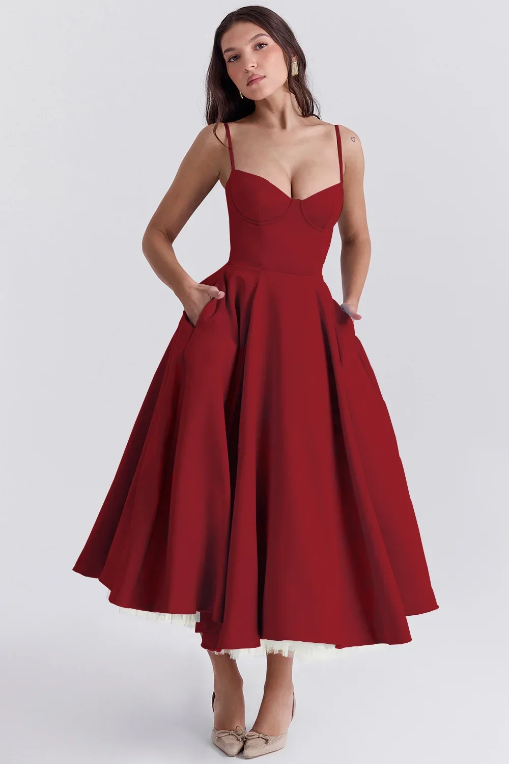 Women Elegant Temperament A-Line Long European And American Dress Princess Dress 2025 New Arrival Women Elegant Temperament A-Line Long European And American Dress Princess Dress 2025 New Arrival
