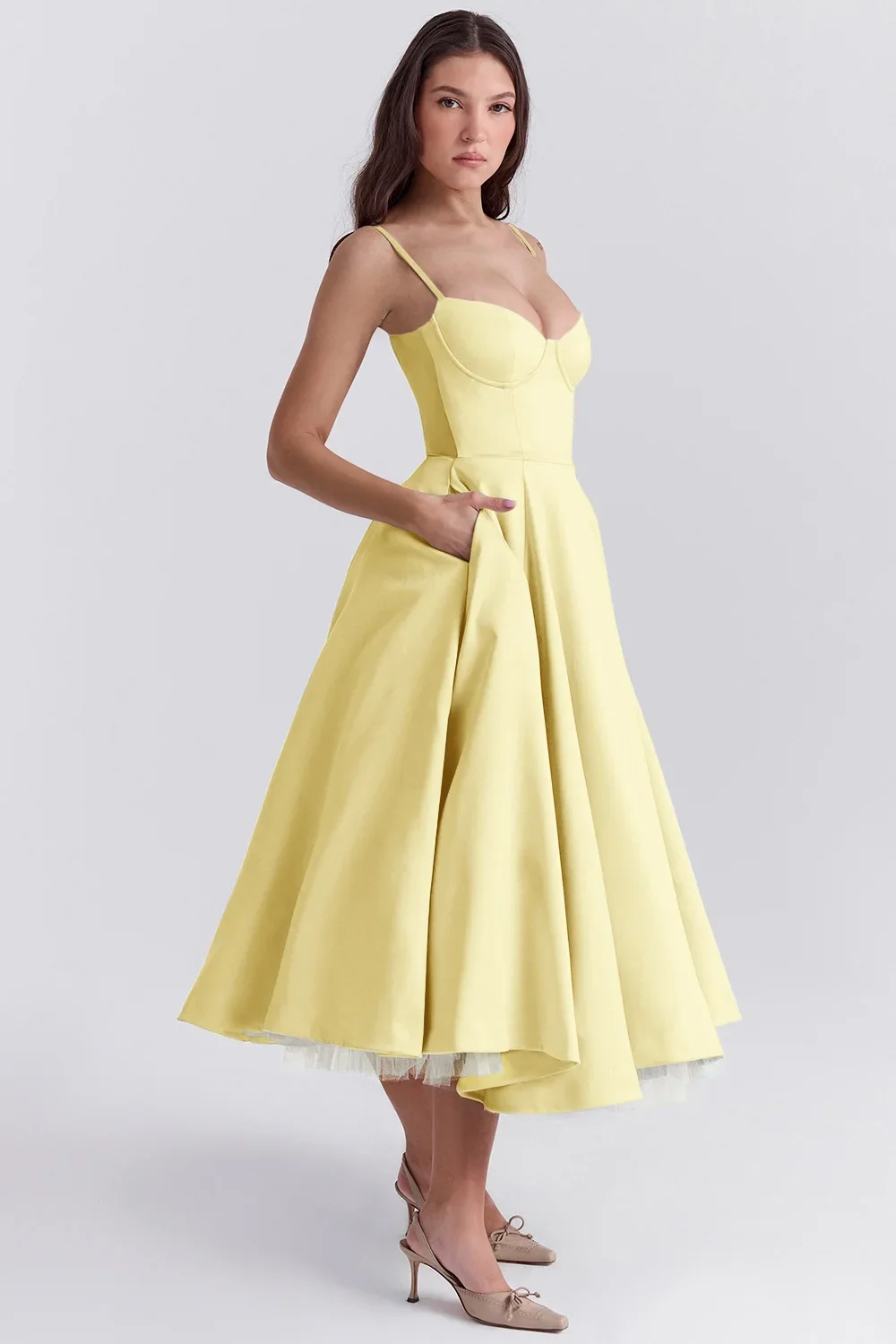 Women Elegant Temperament A-Line Long European And American Dress Princess Dress 2025 New Arrival Women Elegant Temperament A-Line Long European And American Dress Princess Dress 2025 New Arrival