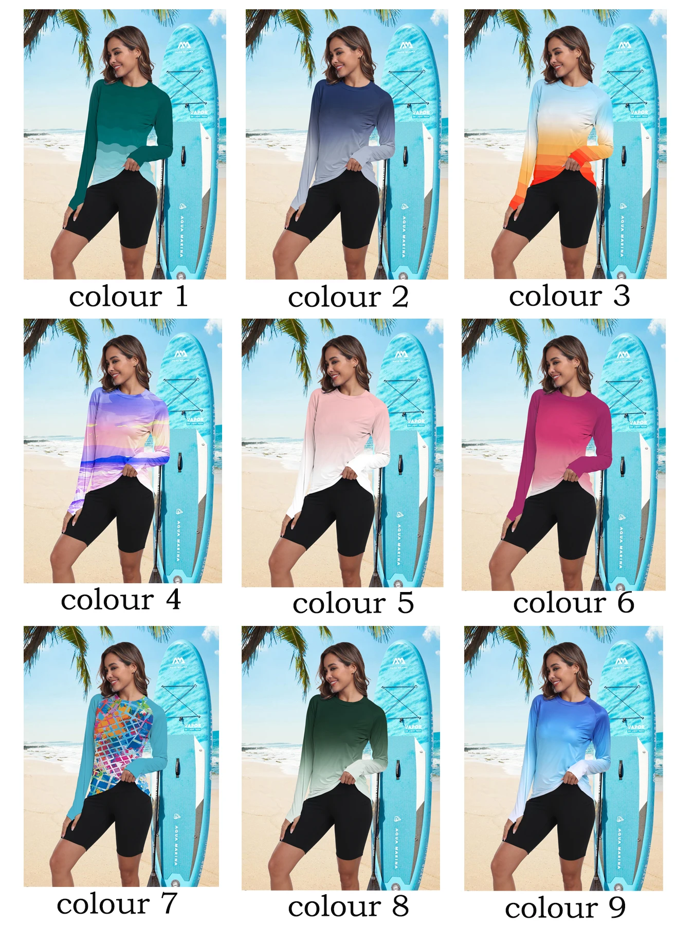 Women's UPF 50+ Sun Shirts Long Sleeve UV Protection Rash Guard Lightweight Quick Dry SPF Hiking Tops Outdoor Women's UPF 50+ Sun Shirts Long Sleeve UV Protection Rash Guard Lightweight Quick Dry SPF Hiking Tops Outdoor
