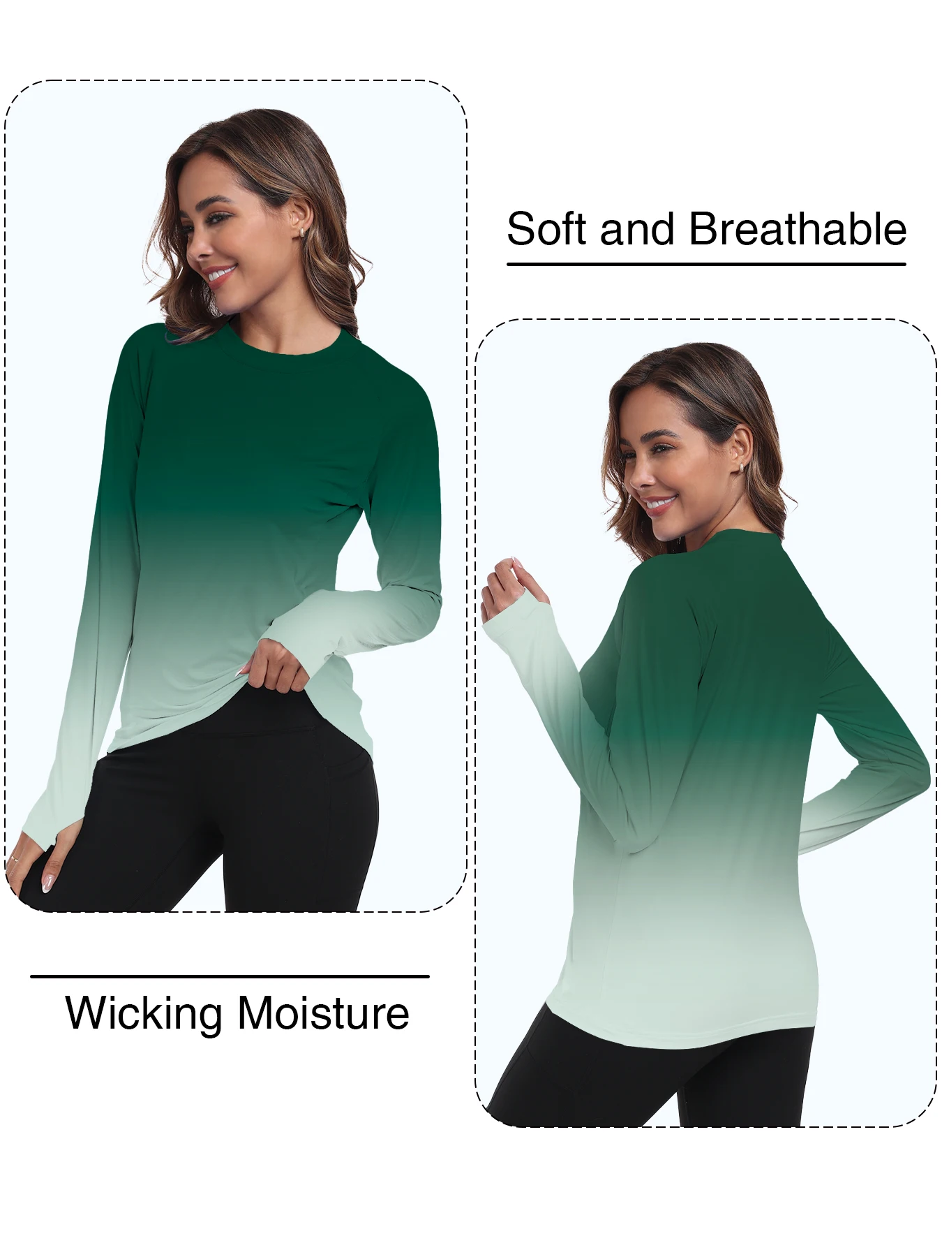 Women's UPF 50+ Sun Shirts Long Sleeve UV Protection Rash Guard Lightweight Quick Dry SPF Hiking Tops Outdoor Women's UPF 50+ Sun Shirts Long Sleeve UV Protection Rash Guard Lightweight Quick Dry SPF Hiking Tops Outdoor